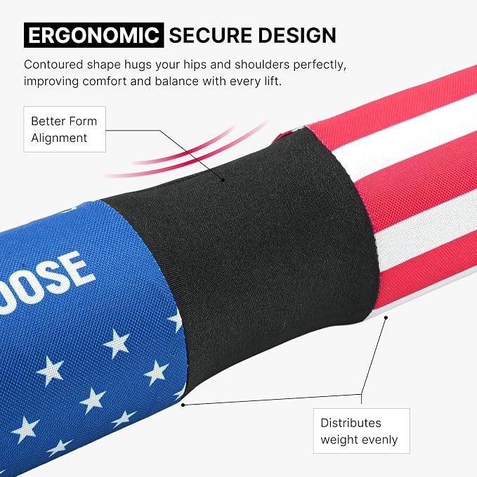 DMoose Fitness Barbell Pad for Hip Thrust, Squat & Lunges - Non-Slip Thick Foam Cushion for Neck and Back Support with Two Straps - Hip Thrust Pad for Leg Day - Fits All Olympic Bars and Smith Machine