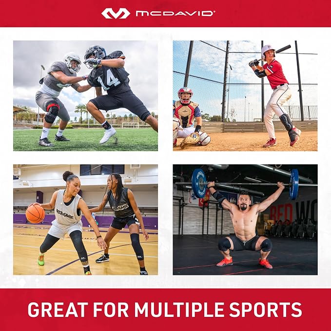 McDavid Knee Brace Sleeve Compression Support for Joint Pain, Arthritis, Increases Blood Flow. for Running, Walking, Gym, Recovery, Sports, Daily Tasks. for Right or Left Knee. Men and Women.