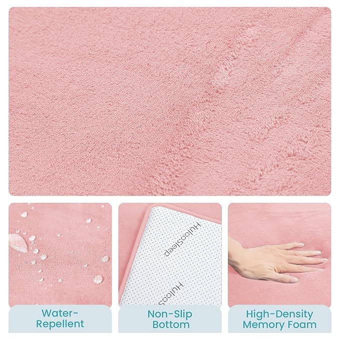 Extra Large 79"×158" Baby Play Mat for Floor,1.3" Thick Elasti Foam Playroom Mat for Toddler,Infant,Kids,Ultra Soft Velvet Classroom Rug,Non Slip Backing Safe for Crawling&Tummy Time（Pink）
