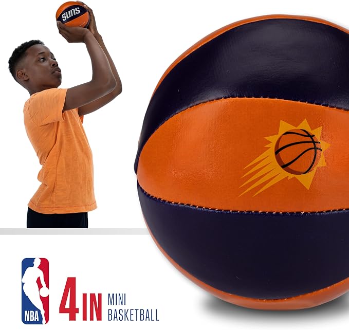 Franklin Sports NBA Toy Basketballs - 2 Pack of Kids Soft Mini Basketballs for Over The Door + Indoor Hoops - NBA Fan Shop