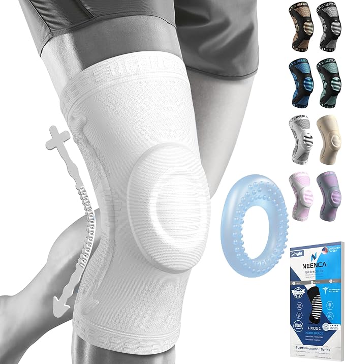 NEENCA Professional Knee Brace, Medical Knee Support for Women & Men Relief | Patented Patella Gel Pad & Side Stabilizers, Compression Sleeve for Knee Pain, Swelling, ACL, PCL, Arthritis, Sports, Workout