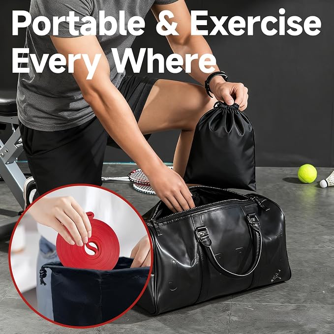 Pull Up Assistance Bands, Heavy Duty Exercise Bands for Working Out | Resistance Bands Set 5-175LBS for Pull Ups,Training & Physical Therapy. Workout Bands for Full Body Stretch & Muscle Recovery