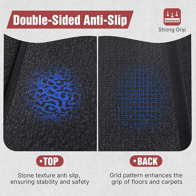 Treadmill Mat for Floor Protection, 68" × 29" Heavy Duty Exercise Equipment Mat for Home Gym, Anti-Slip Shock Absorption Pad for Treadmill, Elliptical, Stationary Bike, Rowing Machine