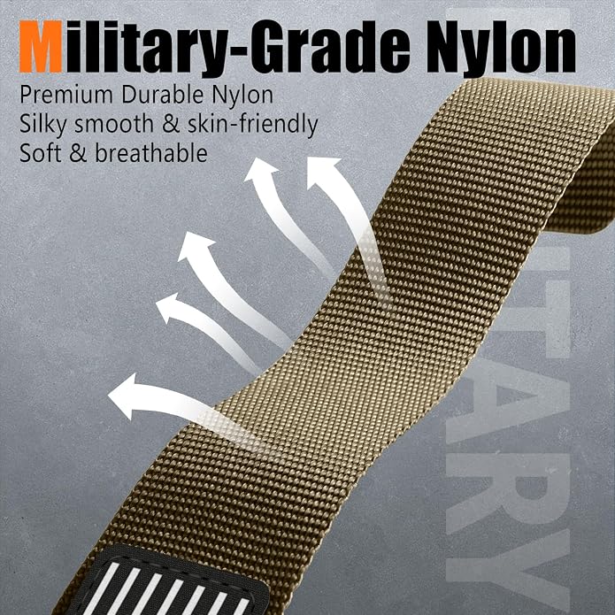 Rugged Nylon- Compatible with Apple Watch Ultra 3/ Ultra 2 Band 49mm Men,Tactical Soft Woven Stars- Stripes Flag Sport Strap for iWatch Bands 46mm 45mm 44mm 42mm Series 11 10 9 8 7 6 5 4 3 2 1 Se