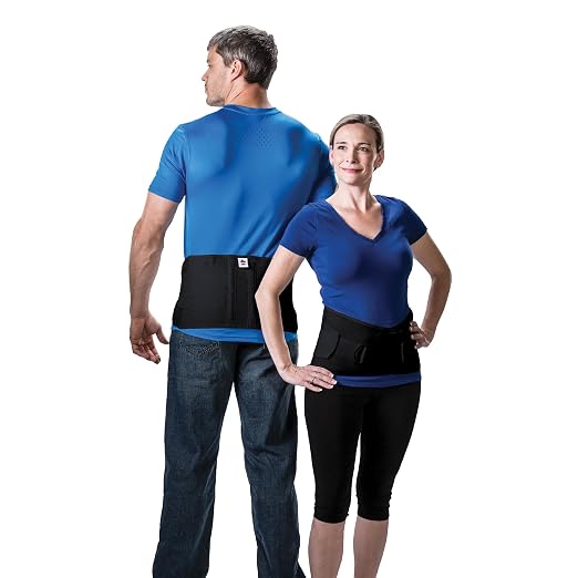 CorFit Back Brace for Lower Back Pain Relief & Lumbar Support Belt, BK, XL | CorFit's patented proportional sizing and dual pulls deliver customized compression, posture support, and spinal stability.
