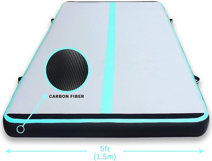 AKSPORT Gymnastics Air Mat Tumble Track Tumbling Mat Inflatable Floor Mats with Air Pump for Home Use/Tumble/Gym/Training/Cheerleading/Parkour/Beach/Park/Water