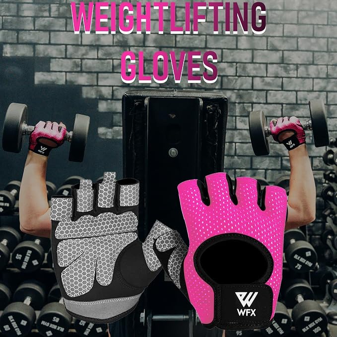 WESTWOOD FOX Weight Lifting Gloves for Men Women Gym Gloves with Wrist Wrap Support for Workout Training Exercise Fitness Hanging, Pull ups for Dumbbell, Cycling