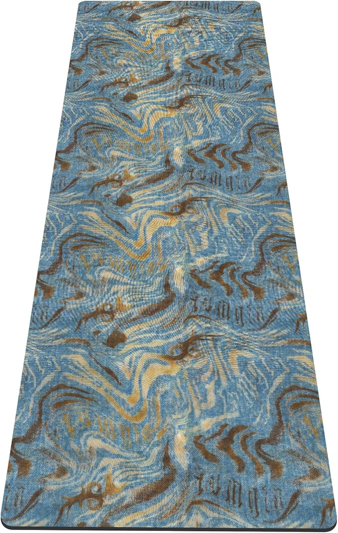 nuveti Yoga Mat Print Extra Thick TPE Non Slip Fitness Exercise Mat with Carrying Bag,72"x24" Extra Thick 6MM Exercise & Workout Mat for Yoga, Pilates Fitness and Floor Exercises