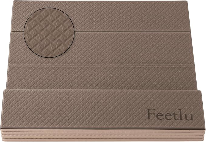 Foldable Yoga Exercise Mat, 6mm/8mm/10mm/12mm Thickness, 72 x 24 Inch - Lightweight, Anti-Slip, and Easy to Store for Yoga, Pilates, Home Workouts, and Floor Exercises