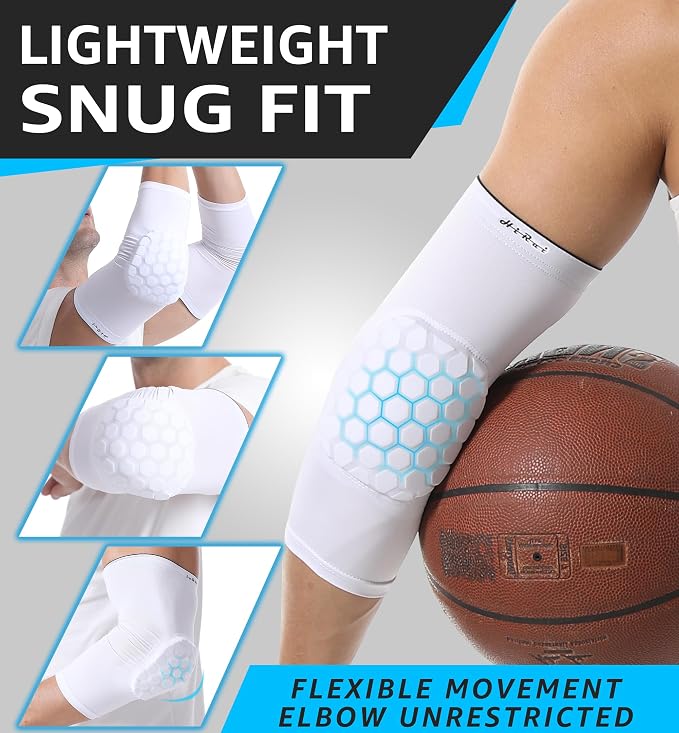 Elbow Pads for Teenagers Men and Women - Basketball Baseball Elbow Brace for Collision Avoidance and Support