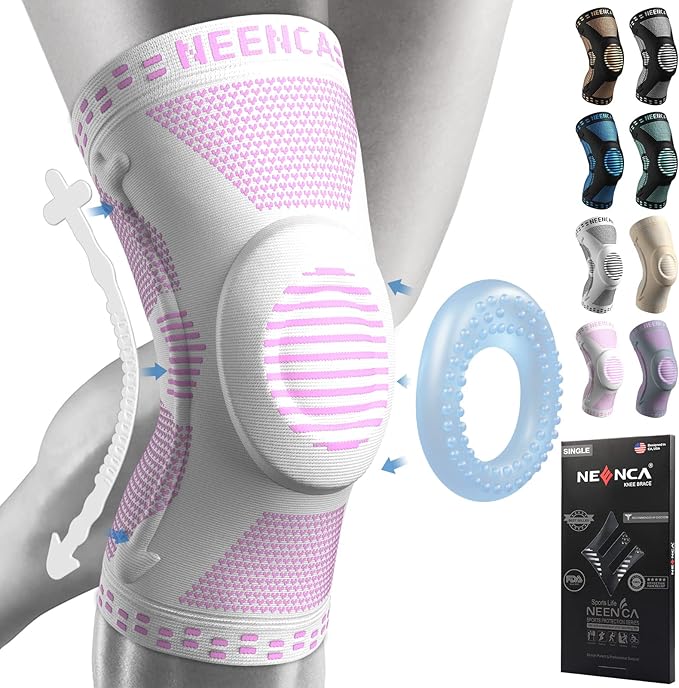 NEENCA Professional Knee Brace, Medical Knee Support for Women & Men Relief | Patented Patella Gel Pad & Side Stabilizers, Compression Sleeve for Knee Pain, Swelling, ACL, PCL, Arthritis, Sports, Workout