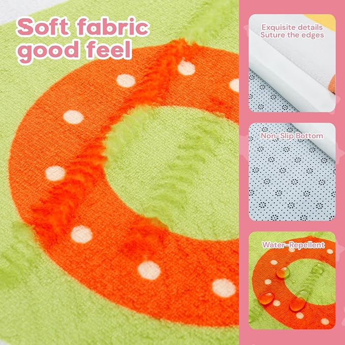 Baby Play Mat for Floor, 71'' x 59'' Thicken Foam Soft Padded Playmat for Tummy Time, Playpen Mat for Toddlers Infant Kids, Water-Repellent Coral Velvet, Non-Slip Bottom Safe for Crawling (Animal)