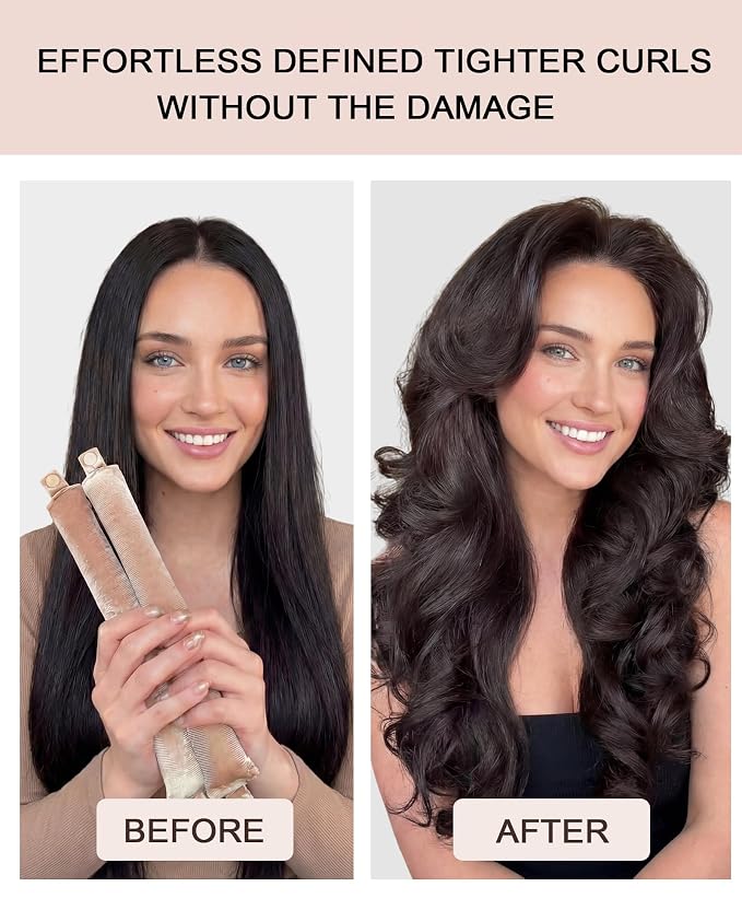 Littles Heatless Curls Overnight Rods Velvet Hair Curler to Sleep in No Heat Heatless Curling Iron Foam Sponge Flexi Rods Hair Rollers for Long Short Hair Care Styling Tools