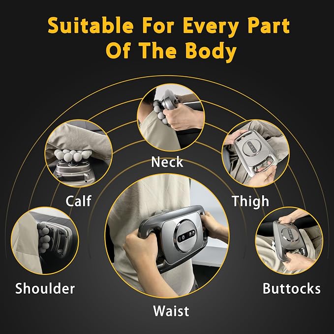 18 Head Massage Gun Set, Massager Gun Deep Tissue, Back Massager | 9 Modes 9 Intensities, 3000 RPM High, Deep Tissue Percussion Massager, Massage Gun Legs, Shoulders, Back, Body, Home Gym