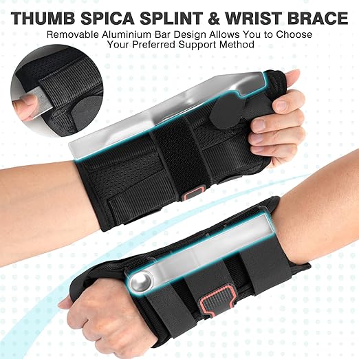 Medibot Wrist Brace & Thumb Spica Splint, for De Quervain's Tenosynovitis, Tendonitis, Carpal Tunnel & Arthritis Wrist Support Thumb Splint (Left Hand - Large)
