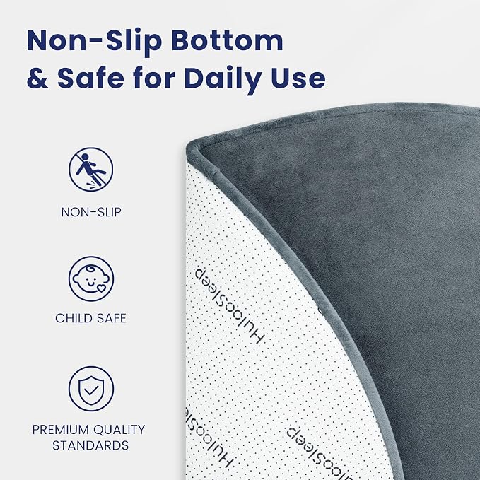 Baby Play Mat for Floor,Large 79in Round Mat for Toddler,Infant,Kids,1.3" Thick Non-Slip Nursery Rug,Water Repellent Soft Padded Activity Mats for Tummy Time, Crawling,Playroom(Dark Grey)