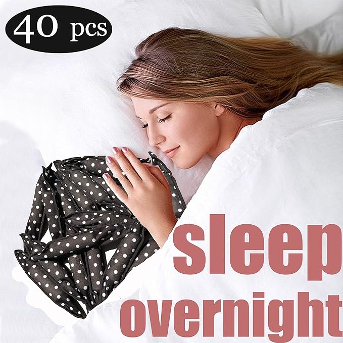 40Pcs Soft Curlers To Sleep In Overnight Hair Rolllers Curlers For Long Hair Pillow Sponge Rollers For Curly Hairstyle