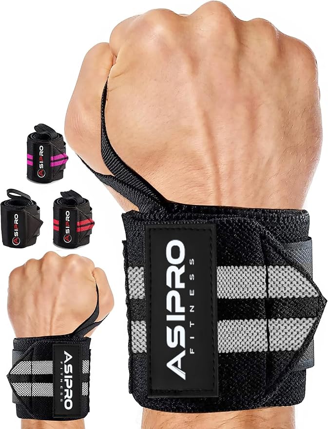 Wrist Wraps for Weightlifting 18" Wrist Straps for Weightlifting Weight Lifting Wrist Wraps for Men & Women, Muñequeras para Gym Wrist Support for Working Out, Gym Wrist Wraps for Powerlifting