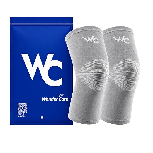 Wonder Care 2-Pack Bamboo Knee Compression Sleeve for Men and Women, Compression Knee Sleeve for Running, Volleyball, Gym Weightlifting Made from Bamboo Yarn, Perfect Knee Brace for Knee Pain and Enhanced Comfort - 1 Pair