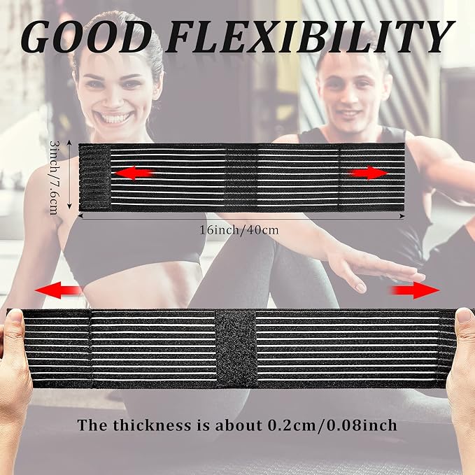 Sumind 4 Pieces Wrist Brace bands Wrist compression strap tennis support wrap Adjustable brace for carpal tunnel elastic bands for pain for Women Men Weightlifting Working out Fitness, Black