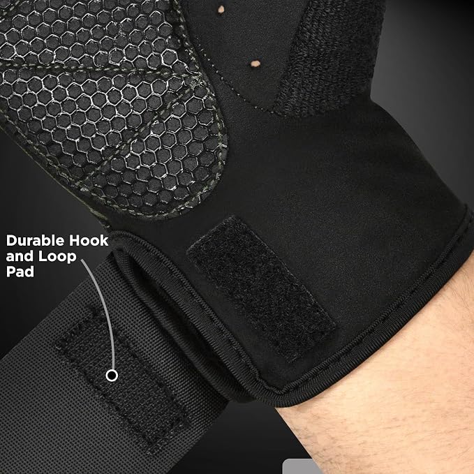 RDX Workout Gloves, 15-Inch Long Support Strap Anti Slip Palm Protection with 3 Wrist Alignment Plates, Powerlifting Deadlifting Bodybuilding Gym Fitness, Weight Lifting Exercise Training, Men Women