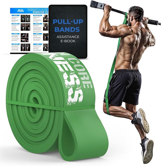 Pull Up Assistance Resistance Bands - Long Loop Power Bands for Men and Women - Strength Power Flexibility Training at Home & Gym - Ebooks & Workout Chart Included by Iron Core Fitness
