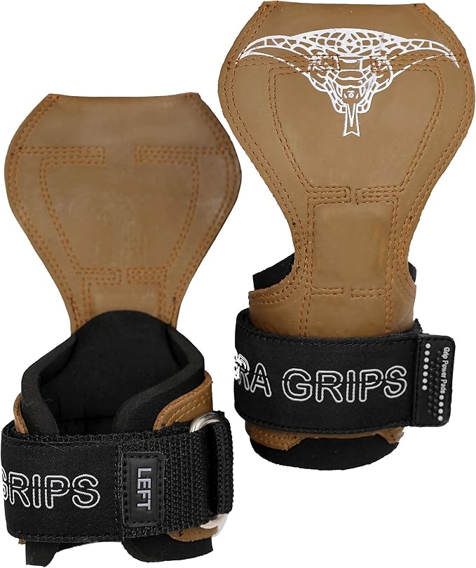 Cobra Grips Weight Lifting Gloves with Adjustable Neoprene Padded Wrist Wraps - Heavy Duty Alternative to Power Lifting Hooks for Deadlifts