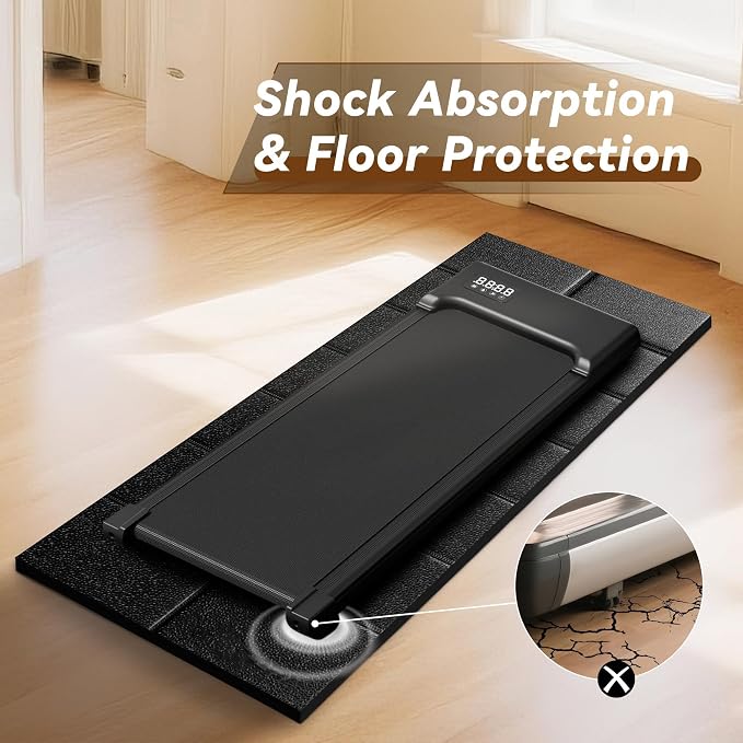 Walking Pad Mat for Carpet - 55" x 23.6", 0.24" Thick Treadmill Mat | Non-Slip High Density for Bike, Elliptical, Home Gym Use