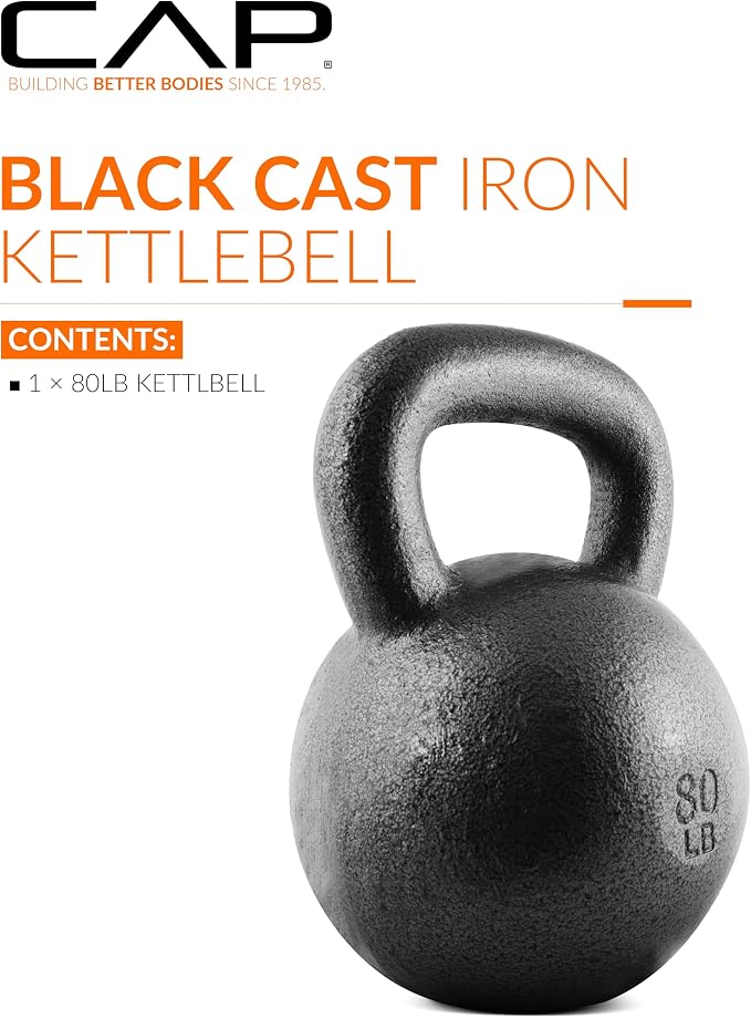 CAP Barbell Cast Iron Kettlebell - Singles and Sets, Multiple Weight Choices