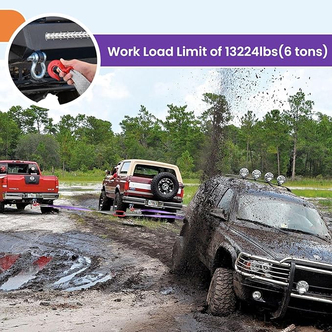 Lifting Slings Straps with Hooks - 3.3 FT, 4409LB Pounds Capacity, Polyester Bridle Sling, Heavy Duty Two Leg Rigging Strap for Engines, Cranes, Hoists, Truck, Purple