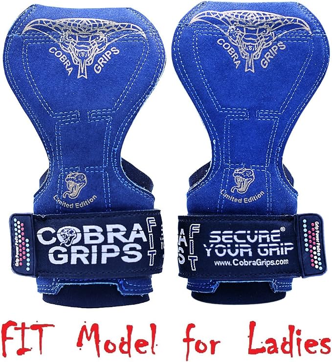 Cobra Grips Weight Lifting Gloves with Adjustable Neoprene Padded Wrist Wraps - Heavy Duty Alternative to Power Lifting Hooks for Deadlifts