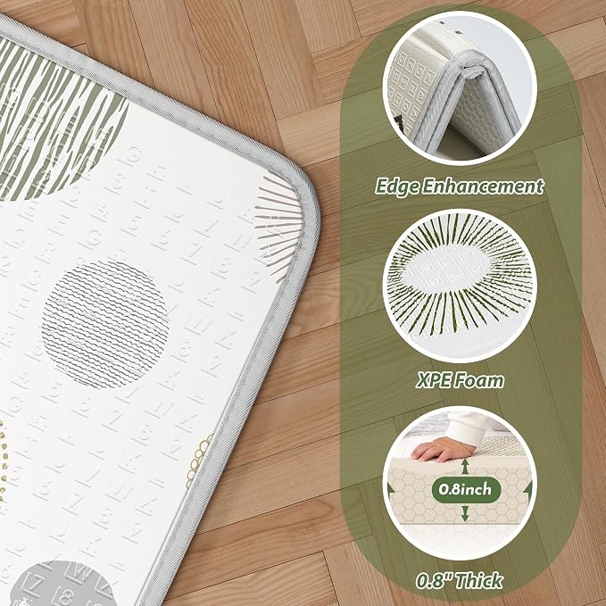 Baby Play Mat,79"x71" Extra Large Foldable Play Mat,Foam Play Mat for Baby | Reversible Baby Play Mats for Floor, Soft Baby Crawling Mat,Non-Toxic Tummy Time for Babies and Toddlers, Waterproof Playmat