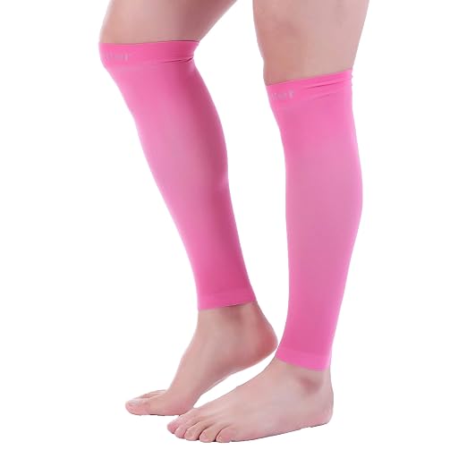 Doc Miller Calf Compression Sleeves 30-40 mmHg for Men & Women, 1 Pair | Knee High, Medical Grade, Footless Compression Socks, Shin Splints, Leg Swelling, Varicose Veins, Wide Calf, Nurses, Recovery
