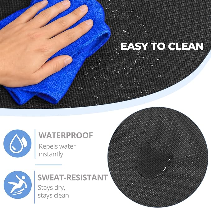 HulkFit Puzzle Exercise Mat, 1/2 Inch EVA Interlocking Foam Gym Flooring for Home Gym, Garage, Apartments, Shock-Absorbing Floor Tiles Workout Mat for Workout Equipment, MMA, Gymnastics, 6 Tiles