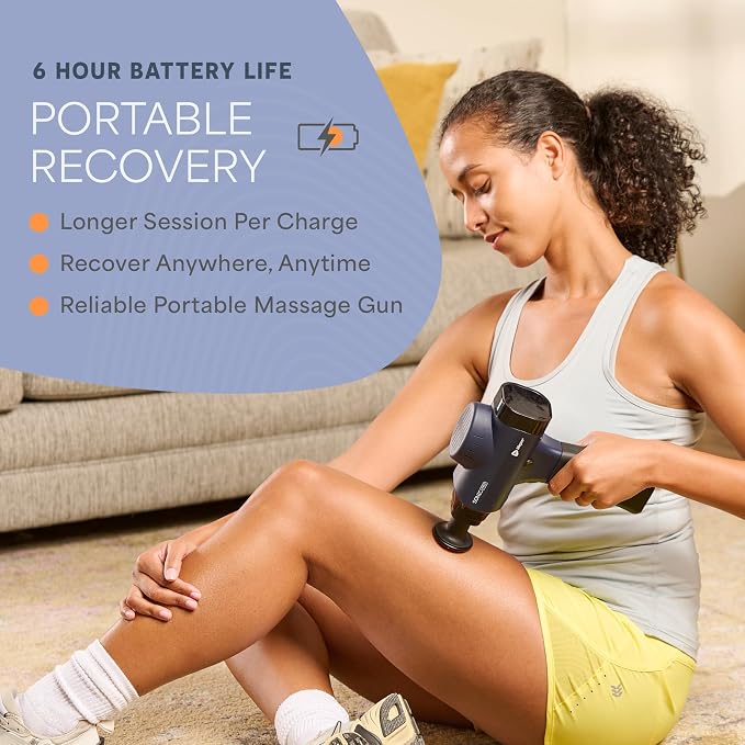 LifePro SonicPro Massage Gun Percussion Muscle Massager with Heat, 9 Heads | 10 Speeds, 3 Modes, 3 Heat Levels, Massager for Back, Trigger Points Muscle Knots Tension, Flexibility & Recovery Support