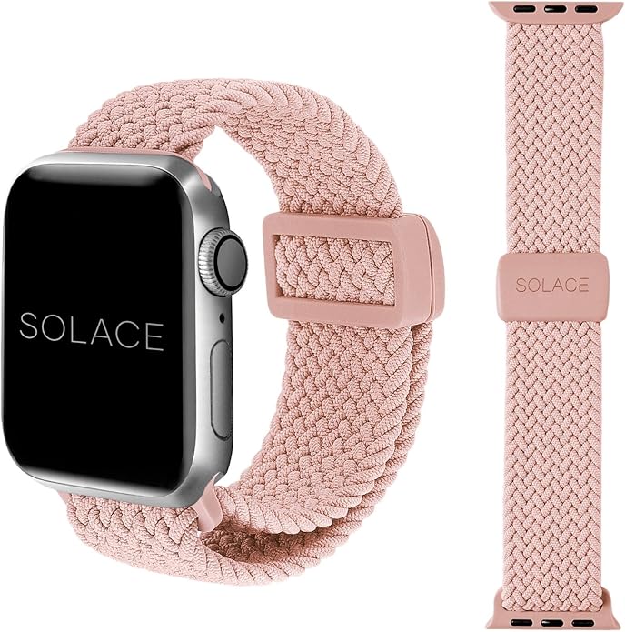 Solace Bands Imperium Adapt Wide Adjustable Nylon Braided Watch Band - Compatible with All Apple Watches - Solace Apple Watch Bands for Women & Men - Smart Watches Band Series 11-1, Ultra, SE