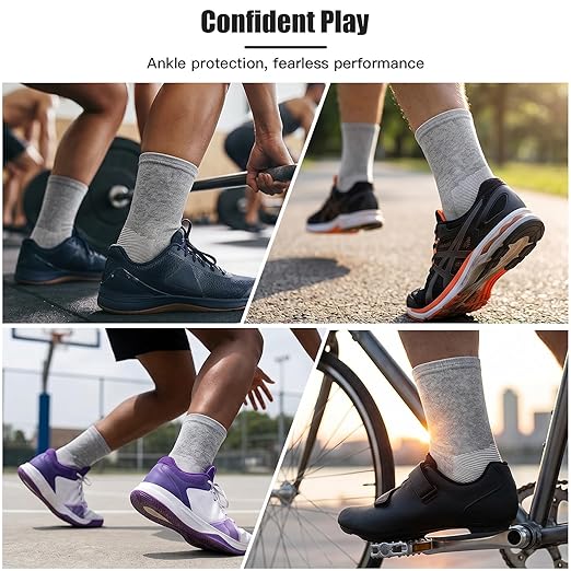 Premium Foot Ankle Sleeves for Women & Men 2-Pack Original - Premium Anti-Fatigue Footsleeves (Gray, XL(ShoeSize45-48))