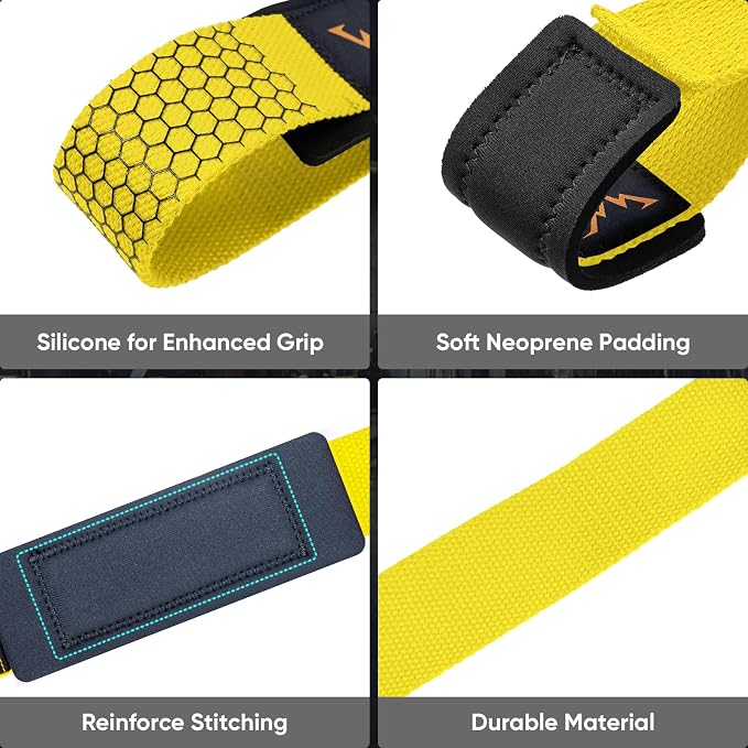 Weight Lifting Straps for Weightlifting, Lifting Wrist Straps Gym, Deadlift Strap, Anti Slip Silicone Weightlifting Strap Men Women Powerlifting, Strength Training