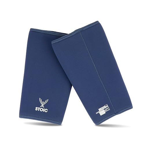 Stoic 7mm Neoprene Knee Sleeves for Men & Women - Navy, X-Small
