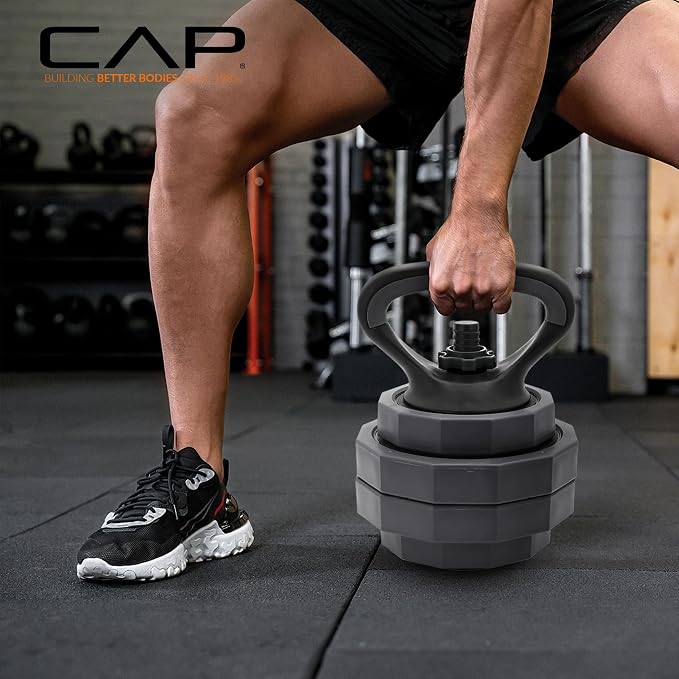 CAP Adjustable Weight Set, Multi-Use Adjustable Dumbbell Set for Home Gym Strength Training, Quick Change Free Weights System, Compact Workout Equipment, Multiple Weight Options