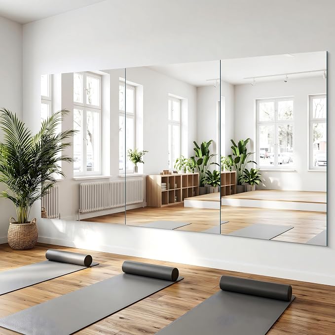 60"x36" Frameless Mirror, Frameless Bathroom Mirror for Over Sink, Large Rectangle Home Gym Mirror for Wall, Upgraded Shatterproof Wall Mount Vanity Mirror for Bedroom, Living Room, Entryway