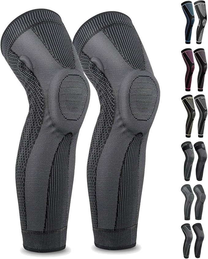SKDK Full Leg Sleeves Long Compression Leg Sleeve Knee Sleeves Protect Leg, for Man Women Basketball, Arthritis Cycling Sport