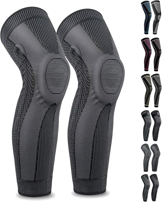 SKDK Full Leg Sleeves Long Compression Leg Sleeve Knee Sleeves Protect Leg, for Man Women Basketball, Arthritis Cycling Sport