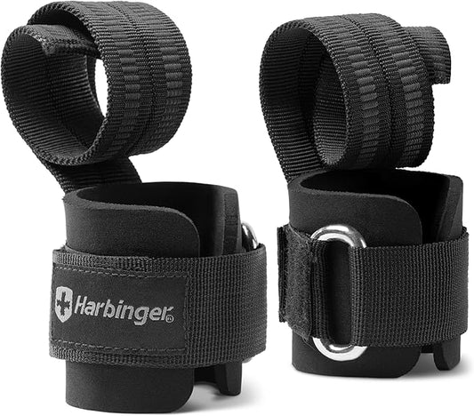 Harbinger Big Grip No-Slip Nylon Lifting Straps with DuraGrip (Pair)