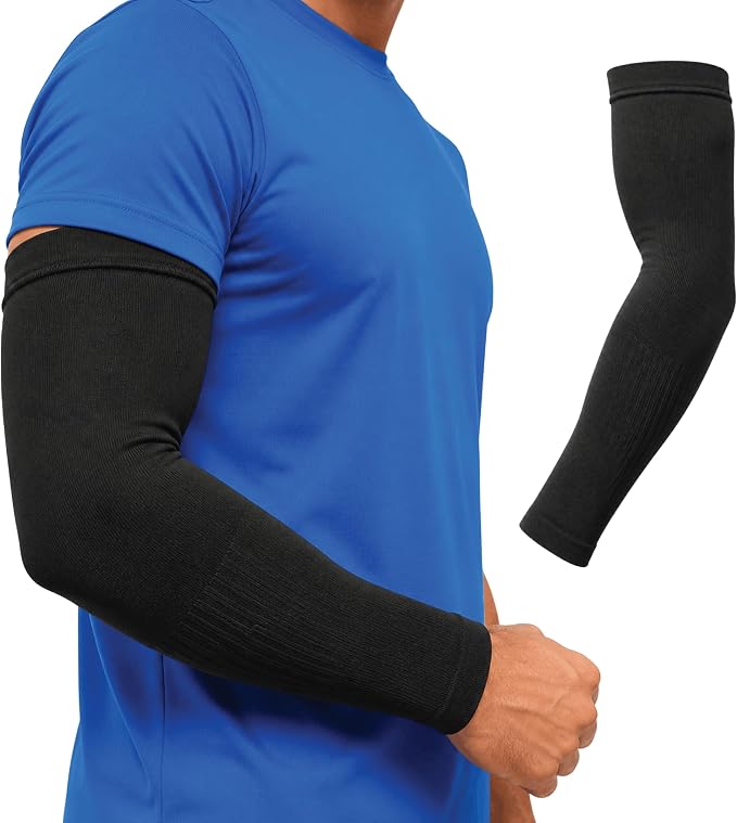 Doctor's Choice Full Arm Compression Sleeve, 10-20 mmHg, Men & Women | Graduated Support, Breathable Moisture-Wicking Fabric, Non-Binding Fit, Ideal for Recovery, Daily Wear, Running & Active Life