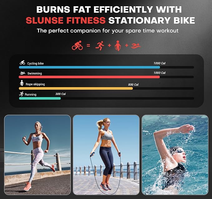 Exercise Bike, Adjustable Magnetic Resistance Stationary Bikes for Home with App Compatible, Silent Indoor Cycling Bike with 350lbs Weight Capacity Comfortable Seat, Digital Monitor & Phone Mount