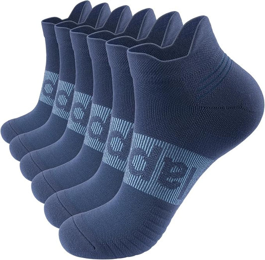 Lapulas Compression Socks for Men & Women, 6 Pair Ankle Running Support Socks for Sports, Casual, Plantar Fasciitis Relief