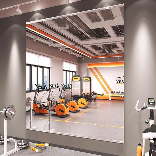 Amorho Gym Mirror, 72''x32''(Each)-2PCS | Tempered Glass, Frameless Full Body Mirror for Home, Yoga Studios, Dance Rooms, Garage Gyms.
