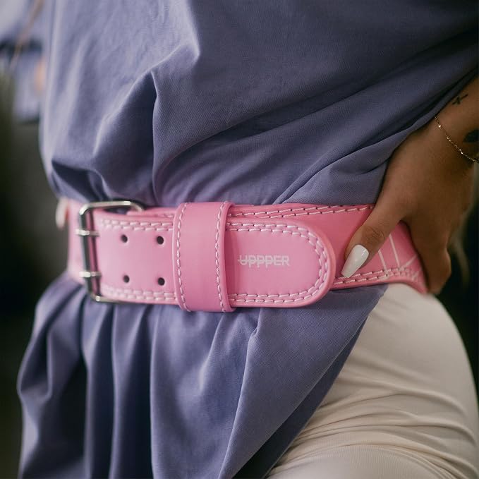 Weight Lifting Belt - Double Prong 4” to 2.5” Tapered Premium Lifting Belt for Men and Women - Ultimate Back Support For Weightlifting and Powerlifting | Premium Fitness Gear
