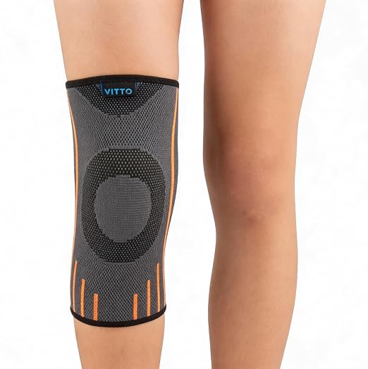 VITTO Kids Knee Brace - Osgood Schlatter Knee Brace Youth, Compression Sleeve for Boys and Girls from 4-14 years old (M)
